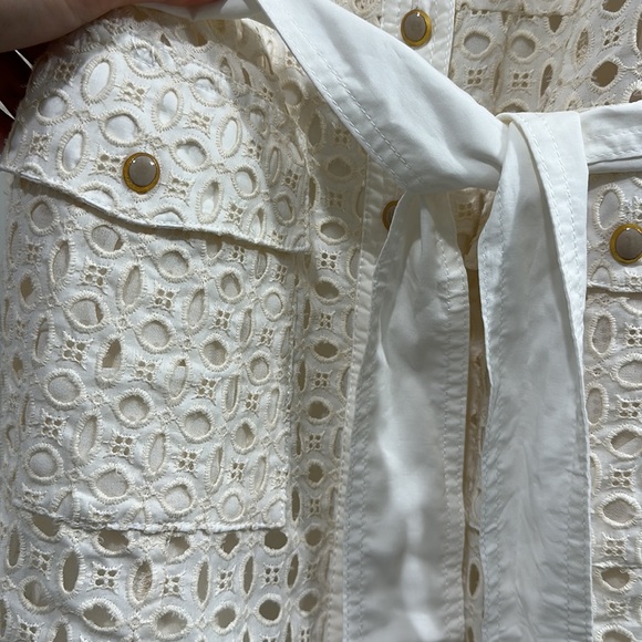 Zara Women Openwork Embroidery Short Dress Ecru 4786/106 Size S - Picture 8 of 8